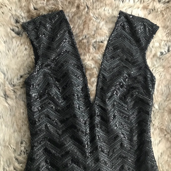 SOLD Lovers & Friends Envy Dress in Black Sequin - Picture 5 of 8